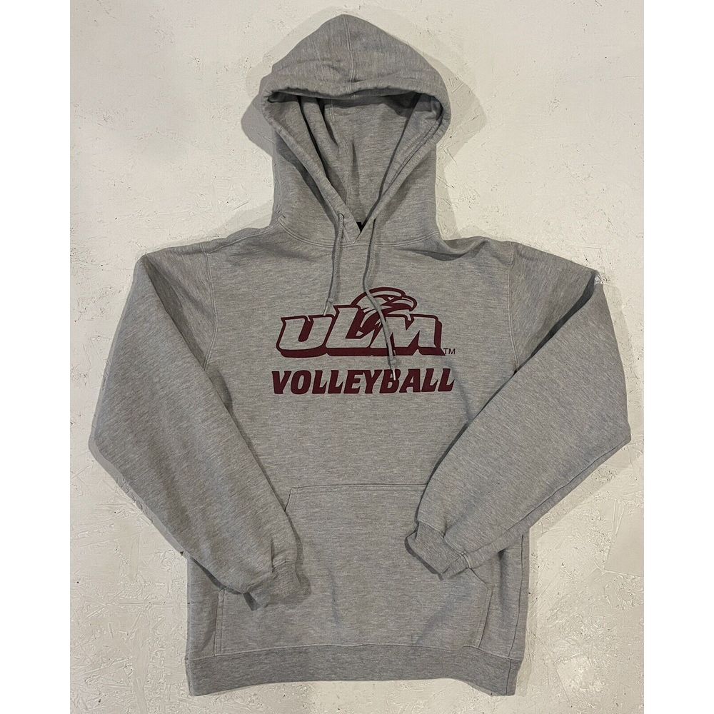 Adidas Mens Gray ULM Warhawks University-Louisiana-Monroe‎ Volleyball Hoodie S